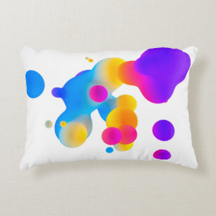 Abstracte 3d kleurrijke gradiëntdruppels vloeistof accent kussen