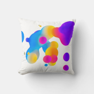 Abstracte 3d kleurrijke gradiëntdruppels vloeistof kussen