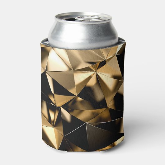 Abstracte 3D kristallen driehoek achtergrond. Blikjeskoeler (Blikje Voorkant)