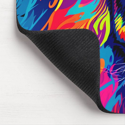 Abstracte 3D Leeuwenportret Digitale Kunst Muismat (Hoek)