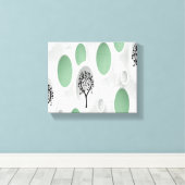 Abstracte 3D met Circles Heart Leaf Tree Canvas Afdruk (Insitu (Houten vloer))