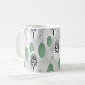 Abstracte 3D met Circles Heart Leaf Tree Koffiemok (Voorkant links)