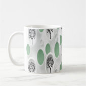 Abstracte 3D met Circles Heart Leaf Tree Koffiemok (Links)