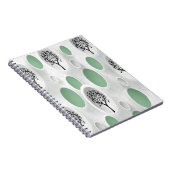 Abstracte 3D met Circles Heart Leaf Tree Notitieboek (Rechterzijde)