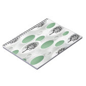 Abstracte 3D met Circles Heart Leaf Tree Notitieboek (Linkerzijde)