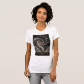 Abstracte 3D Micro Mozaïek Wervelwind | Luxe Geome T-shirt (Voorkant volledig)