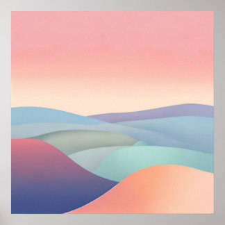 Abstracte 3D Minimalistische Kunst voor Muur Poste Poster