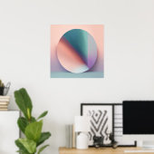 Abstracte 3D Minimalistische Kunst voor Muur Poste Poster (Thuiskantoor)