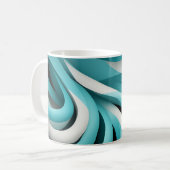 Abstracte 3D-ontwerp keramische mok (Voorkant links)