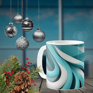 Abstracte 3D-ontwerp keramische mok