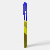 Abstracte 3D-regenboogkunst in goudgeel en blauw Case-Mate iPhone Case (Achterkant / Links)