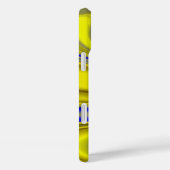 Abstracte 3D-regenboogkunst in goudgeel en blauw Case-Mate iPhone Case (Achterkant / Rechts)