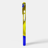 Abstracte 3D-regenboogkunst in goudgeel en blauw Case-Mate iPhone Case (Achterkant / Links)
