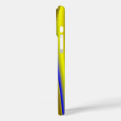 Abstracte 3D-regenboogkunst in goudgeel en blauw Case-Mate iPhone Case (Achterkant / Links)