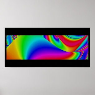 Abstracte 3D-regenboogkunst Poster