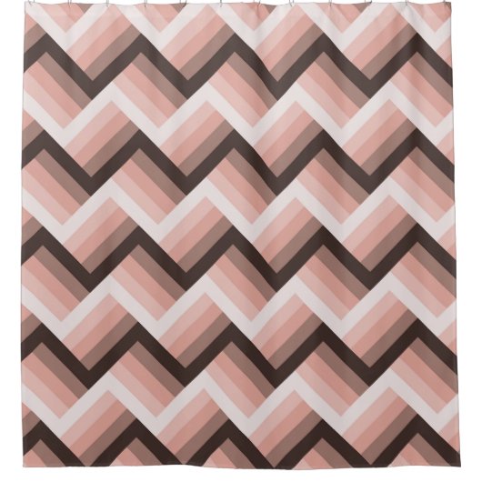 Abstracte 3D Stripe Naadloos Douchegordijn (Voorkant)