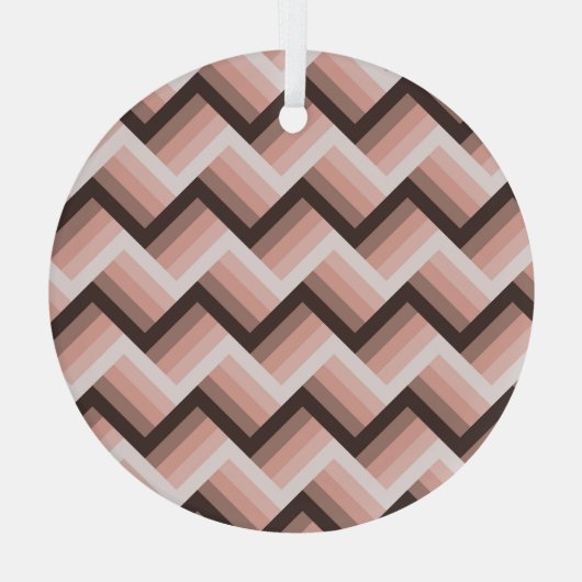 Abstracte 3D Stripe Naadloos Glas Ornament (Achterkant)