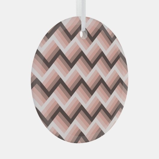 Abstracte 3D Stripe Naadloos Glas Ornament (Voorkant Rechts)