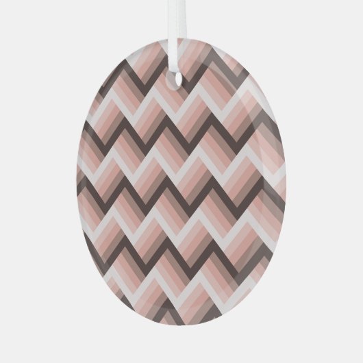 Abstracte 3D Stripe Naadloos Glas Ornament (Voorkant links)