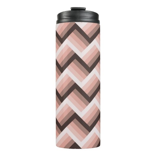 Abstracte 3D Stripe Naadloos Thermosbeker (Voorkant)