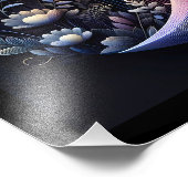 Abstracte 3D Vorm Halve Maan Bloemen Pastelkleuren Foto Afdruk (Hoek)