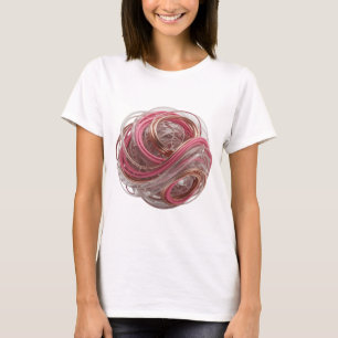 ABSTRACTE 3D-WEERGAVE VAN EEN COMPLEXE VORM MET GL T-SHIRT