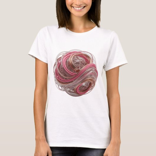 ABSTRACTE 3D-WEERGAVE VAN EEN COMPLEXE VORM MET GL T-SHIRT (Voorkant)