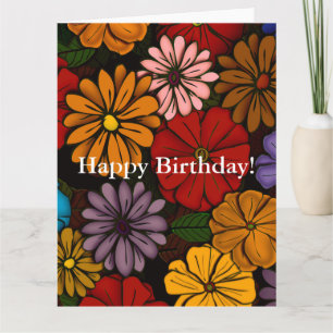 Abstracte #421 Happy Birthday! Kaart