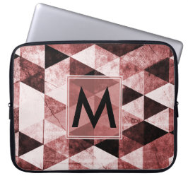 Abstracte #490 Monogrammed Laptop Sleeve