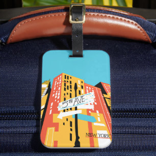 Abstracte 5th Ave New York Bagagelabel