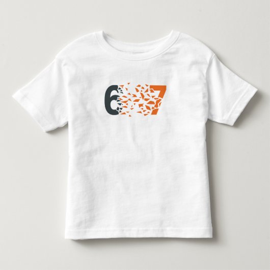 Abstracte 67 typografie kinder shirts (Voorkant)