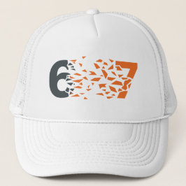 Abstracte 67 typografie trucker pet