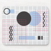 Abstracte 80s Memphis Geometrie Grid Muismat (Voorkant)