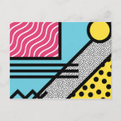 Abstracte 80s memphis pop art style graphics briefkaart (Voorkant)