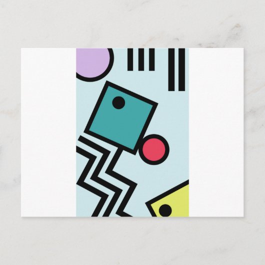 Abstracte 80s memphis pop art style graphics briefkaart (Voorkant)