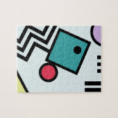 Abstracte 80s memphis pop art style graphics legpuzzel (Horizontaal)