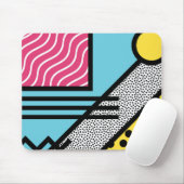 Abstracte 80s memphis pop art style graphics muismat (Met muis)