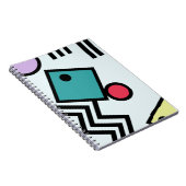 Abstracte 80s memphis pop art style graphics notitieboek (Rechterzijde)
