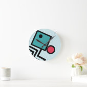 Abstracte 80s memphis pop art style graphics ronde klok (Huis)