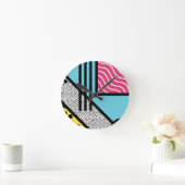 Abstracte 80s memphis pop art style graphics ronde klok (Huis)