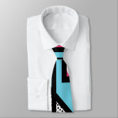 Abstracte 80s memphis pop art style graphics stropdas (Gebonden)