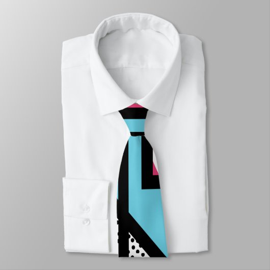 Abstracte 80s memphis pop art style graphics stropdas (Gebonden)