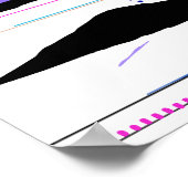 Abstracte 80s Vibrant Vector Vibes Poster (Hoek)