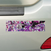 Abstracte 90's esthetisch patroon bumpersticker (Op auto)