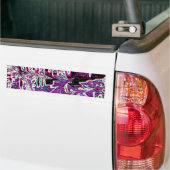 Abstracte 90's esthetisch patroon bumpersticker (Op Truck)
