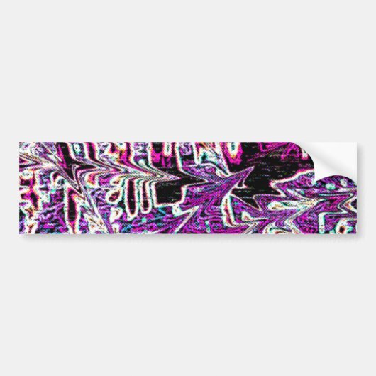 Abstracte 90's esthetisch patroon bumpersticker (Voorkant)