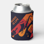 Abstracte aangepaste muzieknaam koelbox blikjeskoeler (Blikje Voorkant)