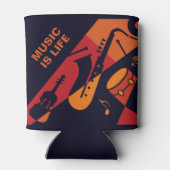 Abstracte aangepaste muzieknaam koelbox blikjeskoeler (Achterkant)