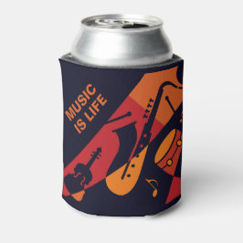 Abstracte aangepaste muzieknaam koelbox blikjeskoeler