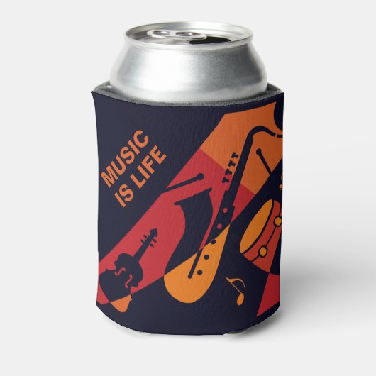 Abstracte aangepaste muzieknaam koelbox blikjeskoeler (Blikje Achterkant)